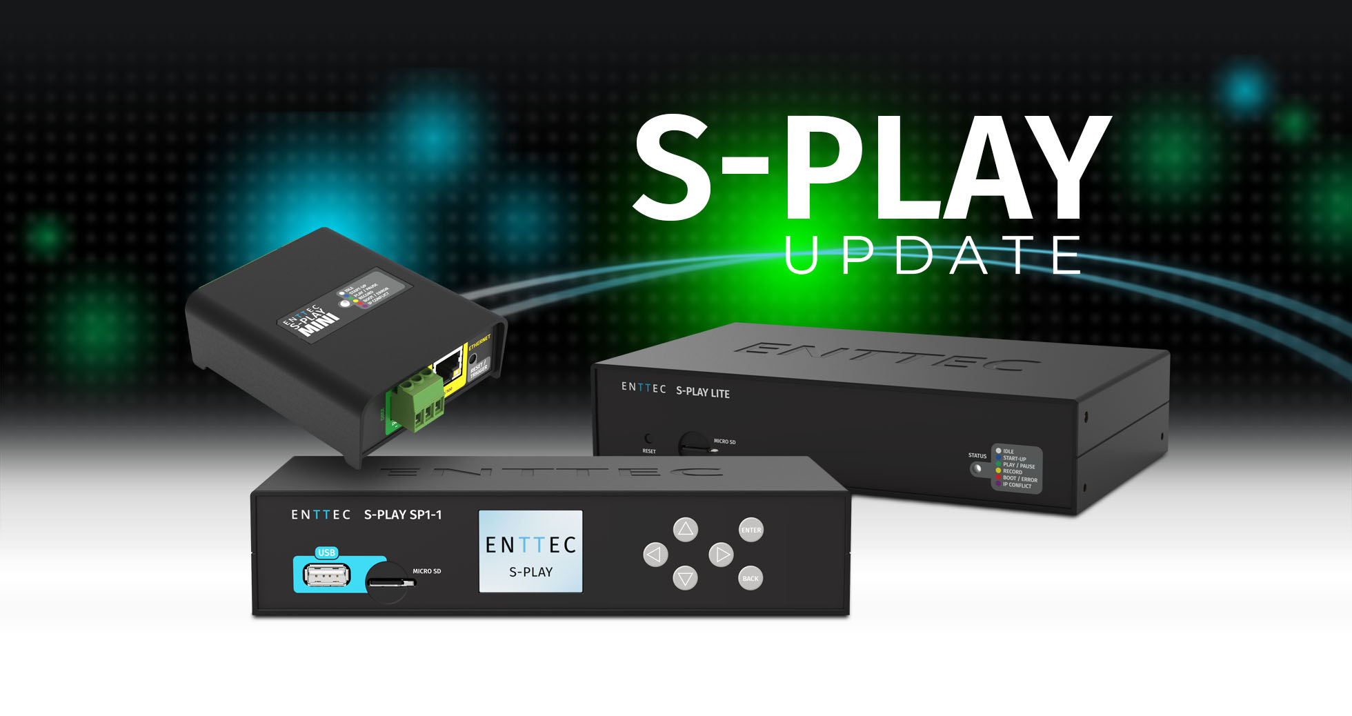 S-PLAY SP1, Lite and Mini show controllers together