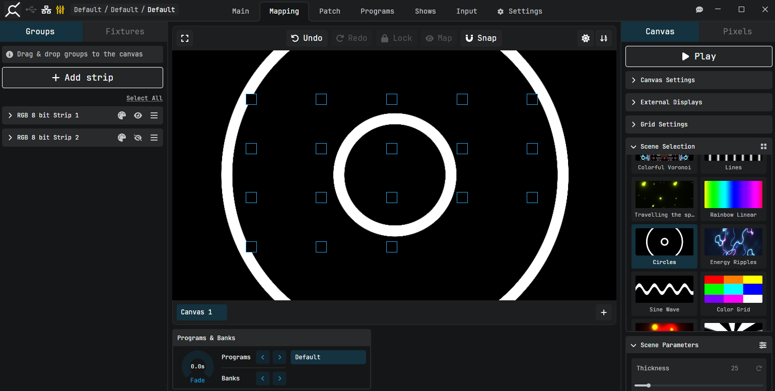 LED Mapping page anatomy