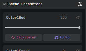 Scene Parameters panel