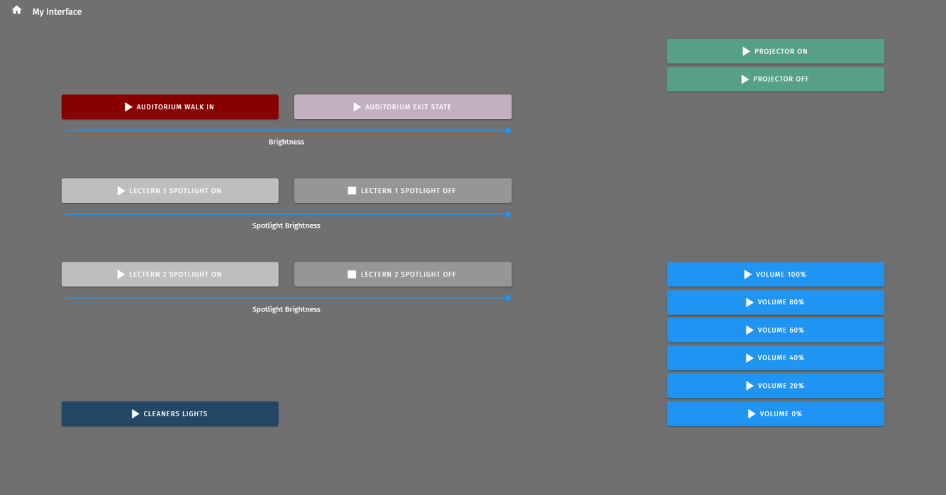 S-PLAY MINI Interface editor with widget palette and canvas