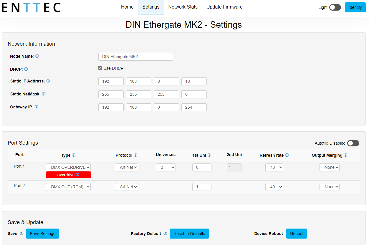 DIN ETHERGATE MK2 wiring diagram