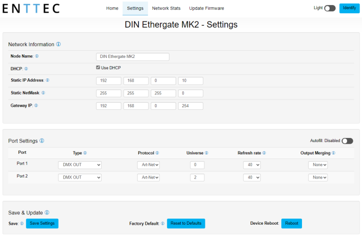 Reset button location on the DIN ETHERGATE MK2