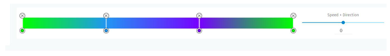 S-PLAY LITE effect editor — Speed + Direction control used to set the playback speed and direction of the gradient effect