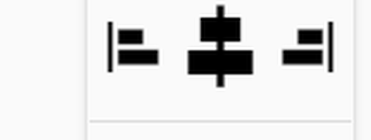 Alignment Horizontal icons