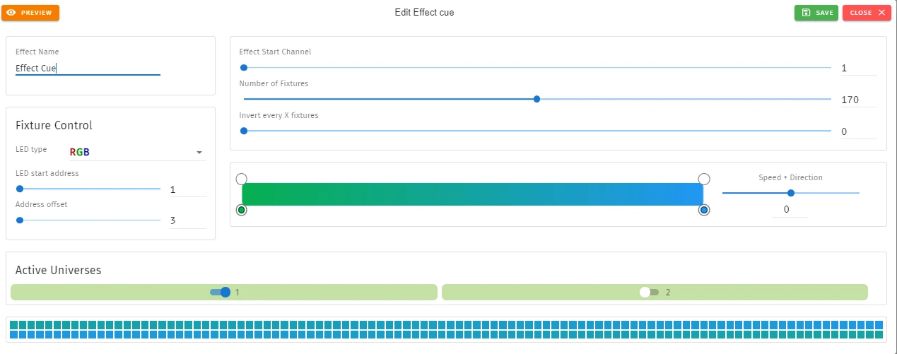 S-PLAY LITE effect cue editor