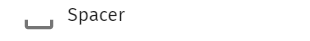 Spacer widget