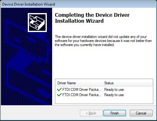 Windows FTDI driver installer
