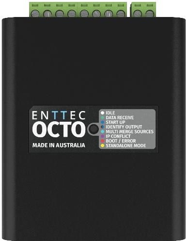 OCTO MK2 LED status indicator legend on the device label