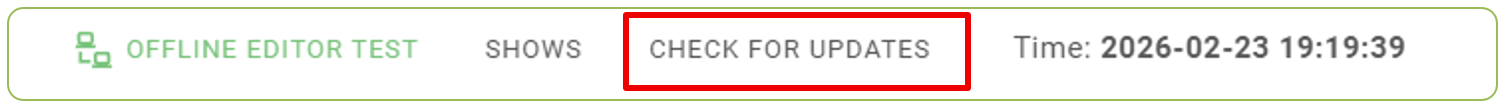 Check for updates button (no update available)