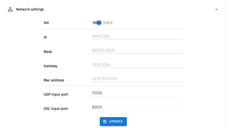 Network settings