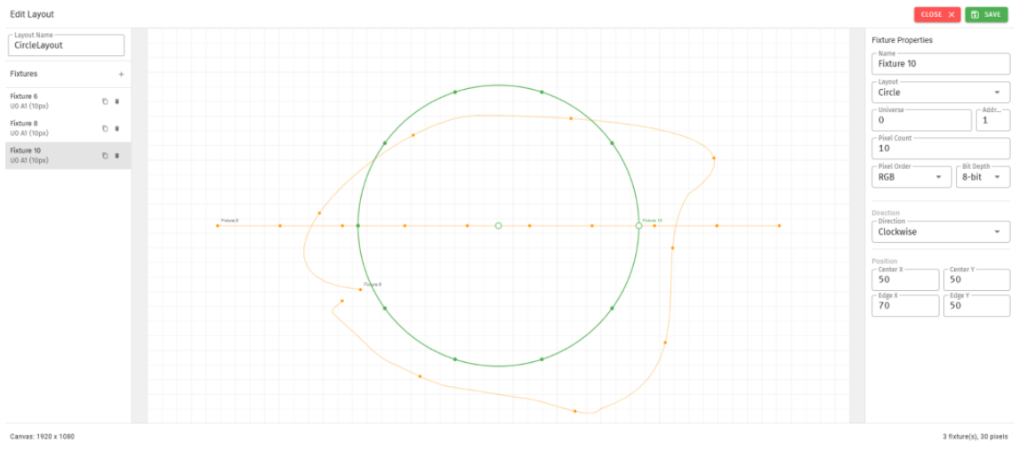 Scene cue editor with shader library