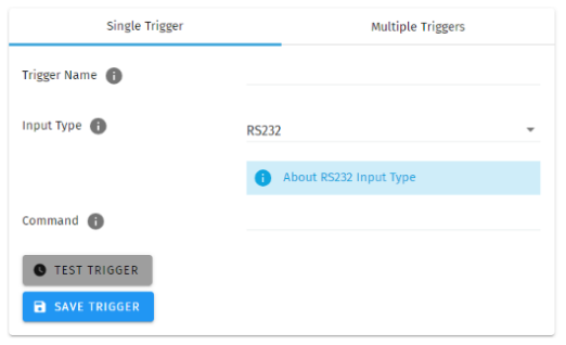 RS232 trigger editor