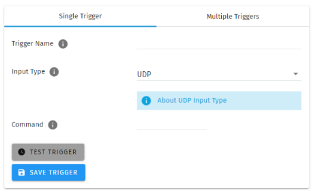 UDP trigger editor