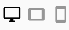 Desktop, Tablet, Mobile screen sizes icons