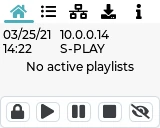 S-PLAY LCD home screen