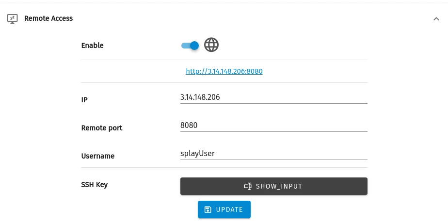 S-PLAY remote access via SSH Tunnel diagram