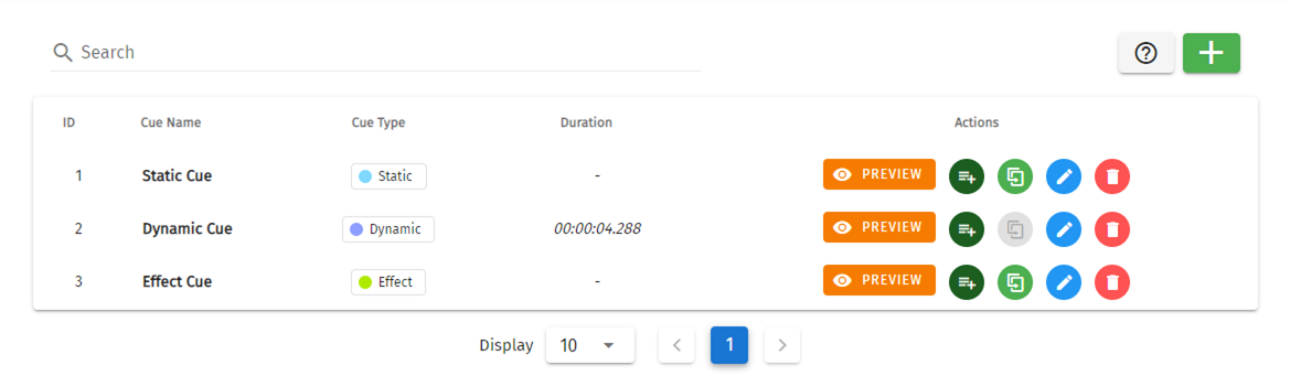 S-PLAY NANO Cue page