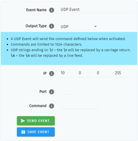 S-PLAY NANO relay event configuration