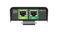 ENTTEC DIN PIXIE DMX inputs with the DIN-rail clip fitted