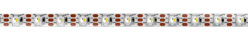 White 5V RGBW 60-LEDs/m