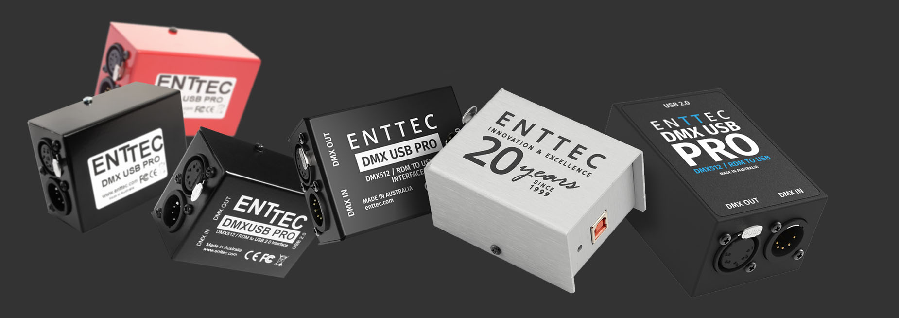 Historic chronology of ENTTEC DMX USB devices.