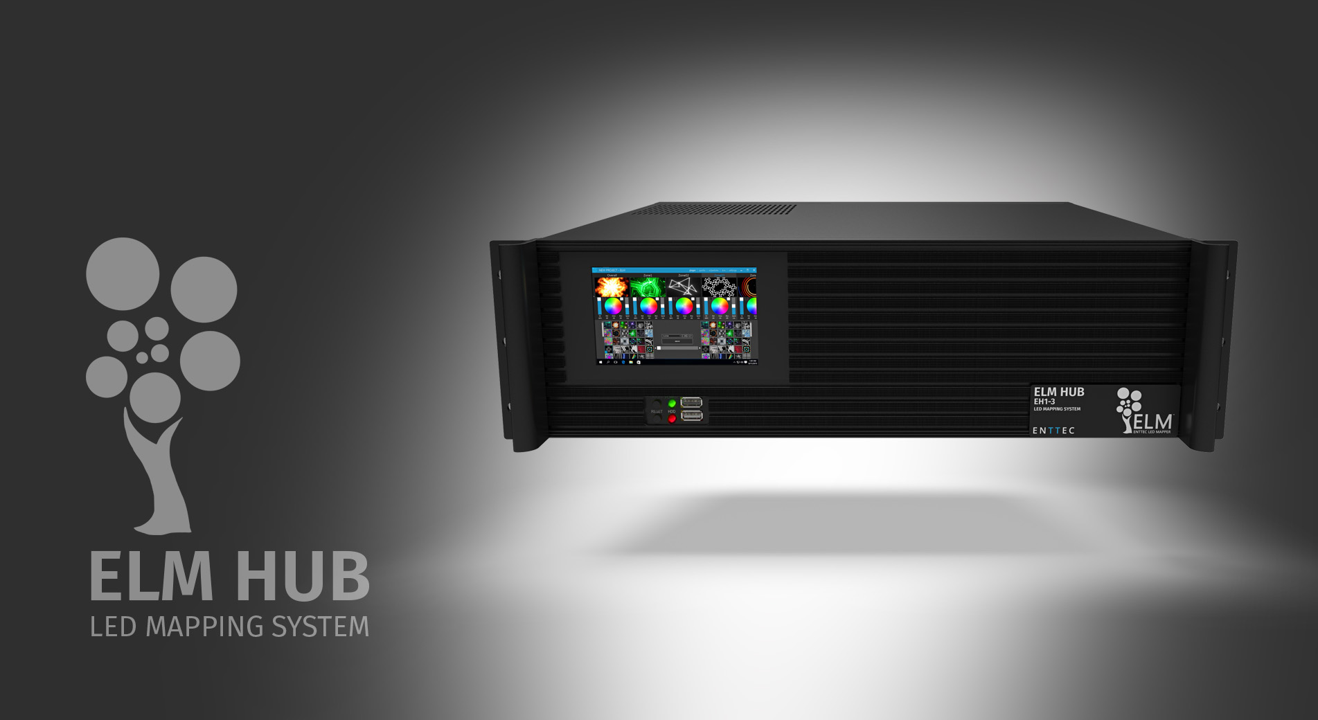 ENTTEC ELM HUB dedicated 3RU rackmount control hardware for permanent pixel installations